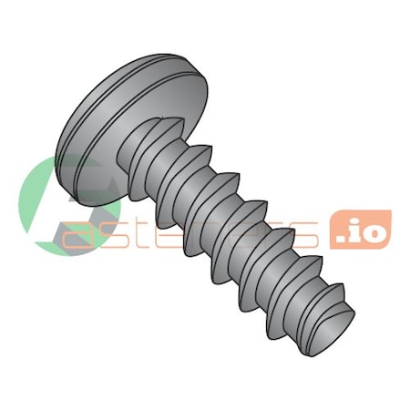 Newport Fasteners Thread Forming Screw, #8 x 3/8 in, Black Oxide Steel Pan Head Phillips Drive, 10000 PK 974440